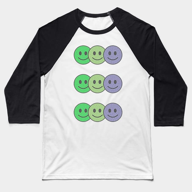 Emoji Grunge Pack Baseball T-Shirt by EmeraldWasp